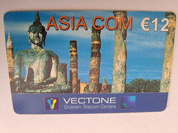 NETHERLANDS   € 12,- / ASIA COM / VECTONE/ BUDHA STATUE      PREPAID  Nice Used  ** 11039** - GSM-Kaarten, Bijvulling & Vooraf Betaalde