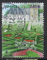 "Jardins De France - Jardins De Villandry" 2011 - 4581 Timbre Du Bloc F4580 - Used Stamps