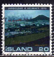 ISLANDA ICELAND ISLANDE ISLAND 1975 VOLCANIC ERUPTION HEIMAEY 20k USED USATO OBLITERE' - Usati