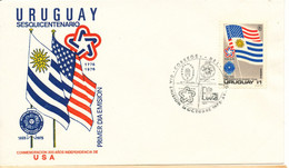 Uruguay FDC 14-10-1975 U.S. Bi-Centennial 1776 - 1976 With Cachet - Us Independence