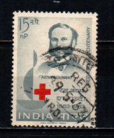 INDIA - 1963 - HENRI DUNANT - CENTENARIO DELLA CROCE ROSSA - USATO - Gebraucht