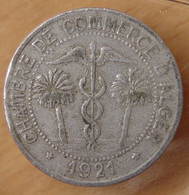 ALGER ( Chambre De Commerce).  10 Centimes Alu 1921 Avec Poinçon Revers - Noodgeld