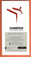 Croatia 2022 / Champion Taekwondo Club / Leaflet - Gevechtssport