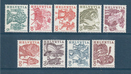 ⭐ Suisse - YT N° 1033 à 1041 ** - Neuf Sans Charnière - 1977 ⭐ - Unused Stamps