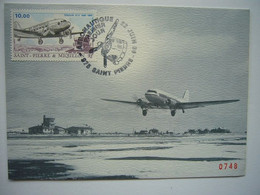 Avion / Airplane / AIR SAINT PIERRE / Douglas DC-3 / Carte Maximum Saint-Pierre & Miquelon - 1946-....: Modern Era