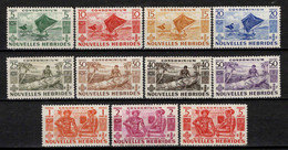 Nouvelles Hébrides  - 1953  -  Série Courante - N° 144 à 154  - Neuf ** - MNH -  Sauf 144/148/149/151/152 Neufs * - MLH - Ongebruikt