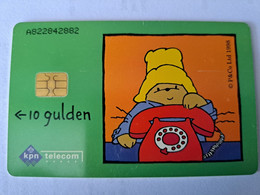 NETHERLANDS CHIPCARD  HFL 10,00  COMIC / BEAR PADDINGTON /PADDINGTON 1958-1998  /  Used Card  ** 11086 ** - Public
