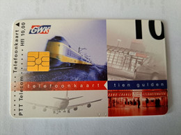 NETHERLANDS CHIPCARD  HFL 10,00   /TRAINS/ PLAIN/ GWK    Used Card  ** 11089 ** - Publiques