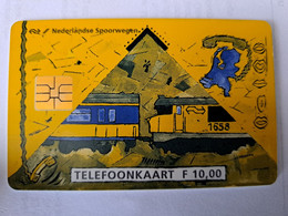 NETHERLANDS CHIPCARD  HFL 10,00   /TRAINS/ NS     Used Card  ** 11090 ** - Public