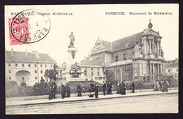 1912 AK Aus Warschau Nach Leysin, Gestempelt Bapwaba Auf Russischer Marke. Bahnstempel - Cartas & Documentos