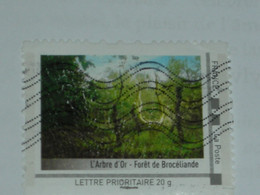 Mon Timbre à Moi Lettre Prioritaire 20g L'arbre D'Or, Forêt De Brocéliande - Used Stamps