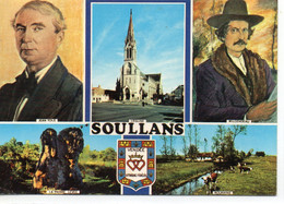 Soulans Multi-vues L'Eglise Jean Yole Ecrivain Poète Micendeau Peintre La Pierre Levée Menhirs Dolmens - Soullans