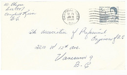 56302 ) Canada   Campbell River Postmark  1968 Postal Stationery - Brieven En Documenten