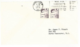 56317 ) Canada  Vancouver Postmark  1968   Slogan  Coil - Cartas & Documentos