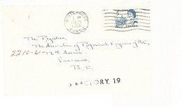 56319 ) Canada  Whitehorse  Postmark  1968 - Brieven En Documenten