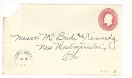 56328 ) Canada  Chilliwack  Postmark  1905?  Postal Stationery - Briefe U. Dokumente