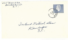56331 ) Canada  Tranquille  Postmark  1967 Postal Stationery - Brieven En Documenten