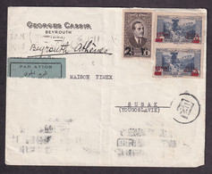 LEBANON - Envelope Sent From Beyrouth By Airplane To Susak, Yugoslavia 1939. Nice Franking. / 2 Scans - Liban