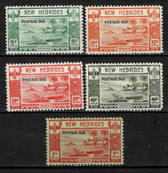 Nouvelles Hébrides - 1938   -  Tb Taxe N° 16 à 20  - Neuf * / MLH - Unused Stamps