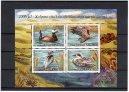 Uzbekistan 2006.Birds. S/S Of 4v: 45,250,350,350   Michel # BL 45 - Uzbekistan