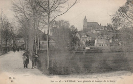 CPA (46 Lot) Vayrac Vue Générale Et Avenue De La Gare Animée - Vayrac