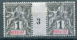 Nossi-Bé           N°  27 * Paire Millésime 3 - Unused Stamps