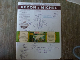 Facture Pezon Et Michel Amboise Indre Et Loire 37 Manufacture Générale D'Articles De Pêche Bondeau Souppes 1936 - Deportes & Turismo