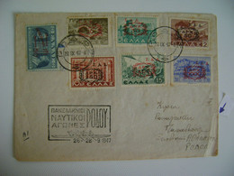 GREECE (EGEO) - GREEK MILITARY ADMISSION IN THE DODECANESO ISLANDS, ENVELOPE SENT IN 1947 IN THE STATE - Dodecanese