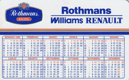 CALENDARIO ROTHMANS PICCOLO FORMATO RENAULT 1996  (MF2713 - Kleinformat : 1991-00