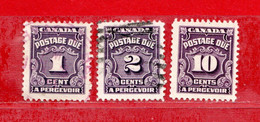 (Us2) Canada ° - 1935 - TAXE - Postage Due.  Yv. 14-15-20. Used. - Impuestos