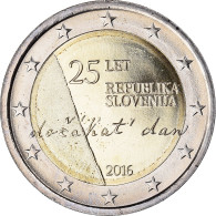 Slovénie, 2 Euro, 25ème Anniversaire De L'Indépendance, 2016, SPL - Slovenië