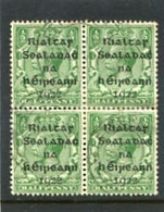 IRELAND/EIRE - 1922  1/2d. OVERPRINTED DOLLARD BLOCK OF FOUR  FINE  USED  SG 1 - Gebruikt