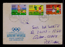 Sp9094 GUINÉ-BISSAU Olympic Games LOS ANGELES'84 Sports Boxe, Football, Hockey (field) Mailed 1984 Portugal - Jockey (sobre Hierba)