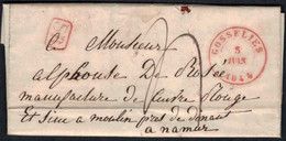 Précurseur - 5 Juin 1844 - GOSSELIES Vers Anthée Par Namur Et Dinant - Cachet SR - Déboursé Namur - 1830-1849 (Independent Belgium)