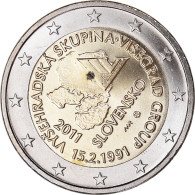 Slovaquie, 2 Euro, Visegrad Group, 20th Anniversary, 2011, Kremnica, SPL - Slovakia