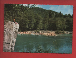 CPSM Grand Format -  Orgelet -(39. Jura) - La Plage Du Pont De La Pyle Dans La Vallée De L'Ain - Orgelet