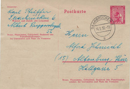 Ganzsache Universität Des Saarlandes Mikroskop Äskulap Saarbrücken 1950 > Altenburg - Postwaardestukken