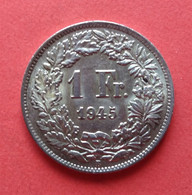 - SUISSE - 1 Franc - 1945 - Argent - - 1 Franken