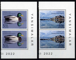 Türkiye 2022 Mi 4686-4687 MNH Reflections: Mallard Duck, View Along Bosphorus, Bird, Coastal Area, Pair Right Corner - Ongebruikt