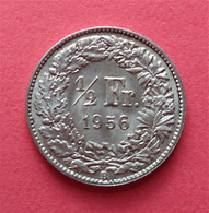 - SUISSE - 1/2 Franc - 1956 - Argent - 1/2 Franc