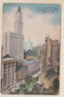 22C1943 ST PAUL'S CHAPEL BROADWAY AND PARK ROW NEW YORK CITY - Iglesias
