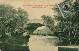 PC PANAMA, STONE BRIDGE ON THE ROAD TO OLD PANAMA, Vintage Postcard (b44395) - Panama