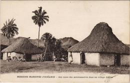 PC OCEANIA, LES CASES DES MISSIONNAIRES, Vintage Postcard (b44290) - Papouasie-Nouvelle-Guinée