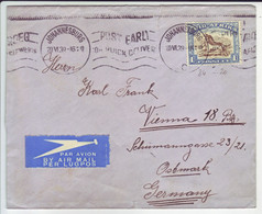 SOUTH AFRICA   Luftpostbrief  Airmail Cover Lettre Par Avion 1939 Via Athen To Austria - Aéreo