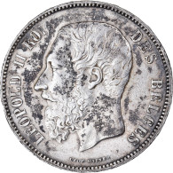 Monnaie, Belgique, Leopold II, 5 Francs, 5 Frank, 1875, Bruxelles, TTB+, Argent - 5 Francs