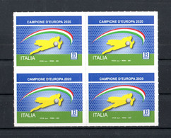 ITALIA   CAMPIONE  D'EUROPA  2020  - In  QUARTINA  MNH**  Del  6.08.2021 - 2021-...: Ungebraucht