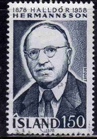 ISLANDA ICELAND ISLANDE ISLAND 1978 HALLDOR HERMANSSON 150k USED USATO OBLITERE' - Used Stamps