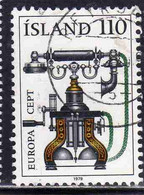 ISLANDA ICELAND ISLANDE ISLAND 1979 EUROPA CEPT UNITED TELEPHONE C. 1900 110k USED USATO OBLITERE' - Oblitérés