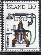 ISLANDA ICELAND ISLANDE ISLAND 1979 EUROPA CEPT UNITED TELEPHONE C. 1900 110k USED USATO OBLITERE' - Oblitérés