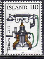 ISLANDA ICELAND ISLANDE ISLAND 1979 EUROPA CEPT UNITED TELEPHONE C. 1900 110k USED USATO OBLITERE' - Used Stamps